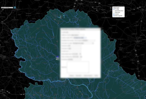 Veb GIS aplikacija sa prikazom vodotoka i formularom za unos radova na kanalu